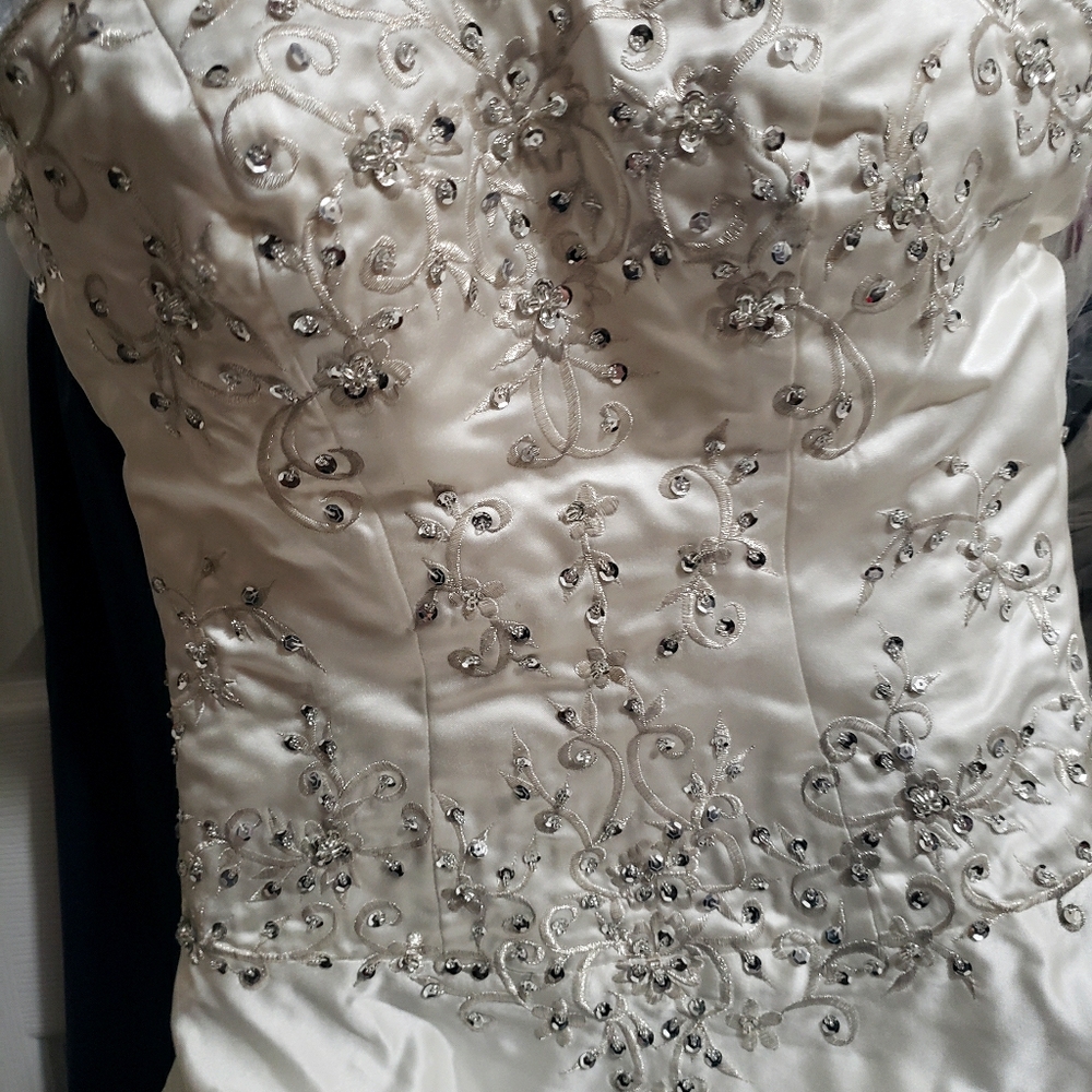 Floor length wedding dress